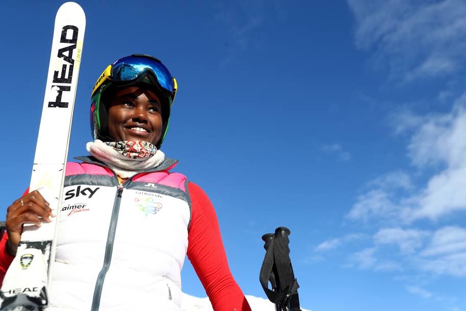  la prima donna keniana ad aver preso il via ad un mondiale di sci e pazienza se al traguardo del superG ha reso 8